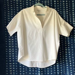 Madewell button back white shirt